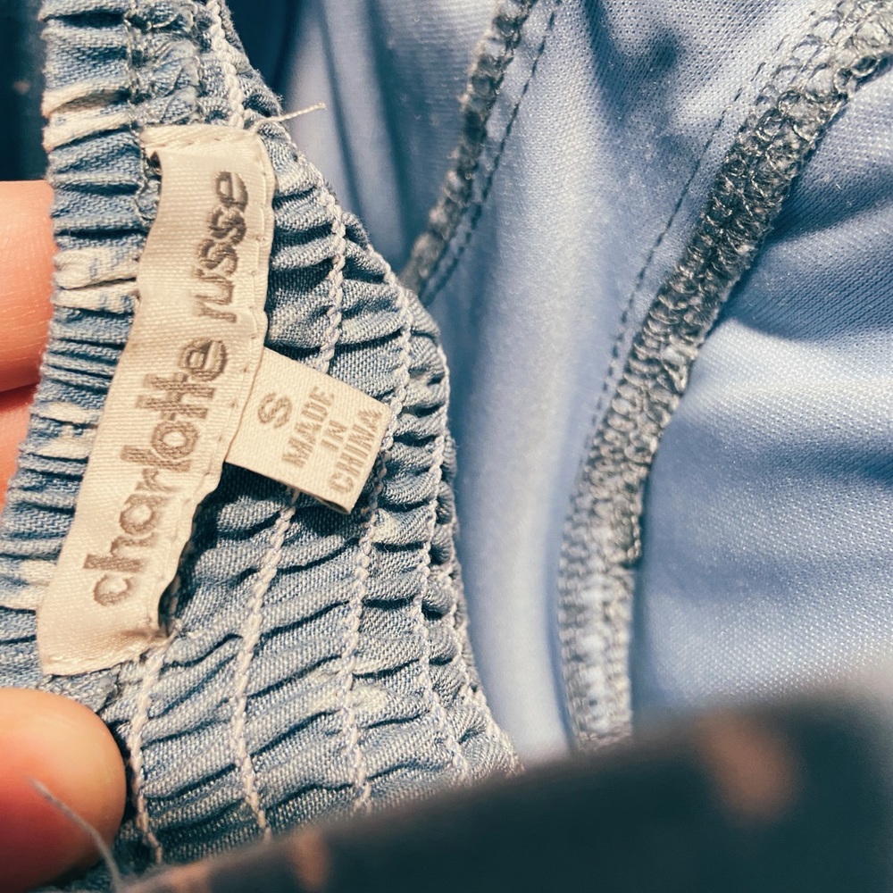 Charlotte Russe Denim Bow Patterned Sundress - Picture 5 of 5